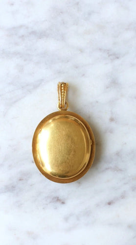 Pendentif Médaillon camée agate et perles sur or jaune 58 Facettes
