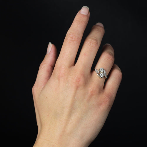 Bague 52 Bague ancienne toi et moi diamants 58 Facettes 23-267