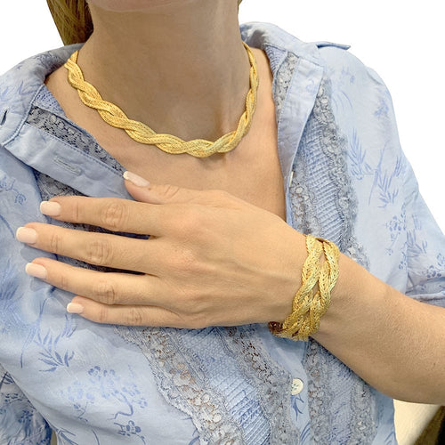 Bracelet Bracelet Buccellati, tresses en or jaune. 58 Facettes 31639