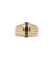 Bague 45 / Jaune / Or 750 Bague Chevalière ligne Rubis 58 Facettes 210042SP