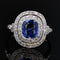 Bague 53 Bague saphir et diamants double rang ancienne 58 Facettes 21-151-53