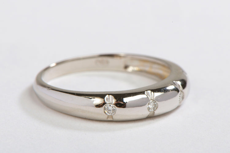 Bague 54 Bague Or blanc Diamant 58 Facettes 04923CD