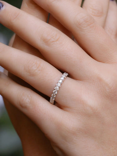 Bague 58.5 Demi-Alliance américaine diamants 0,72 ct 58 Facettes J116