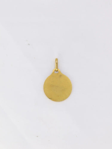 Pendentif AUGIS - Médaille L'originale en or Plus qu'hier, moins que demain 58 Facettes J234