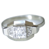 Bague Bague bandeau Art Deco diamants 58 Facettes