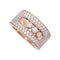 Bague 57 Bague Messika, "Move Joaillerie Pavée", or rose, diamants. 58 Facettes 33273