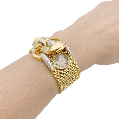 Montre Montre secrète Jaeger Lecoultre, or jaune, diamants. 58 Facettes 32656