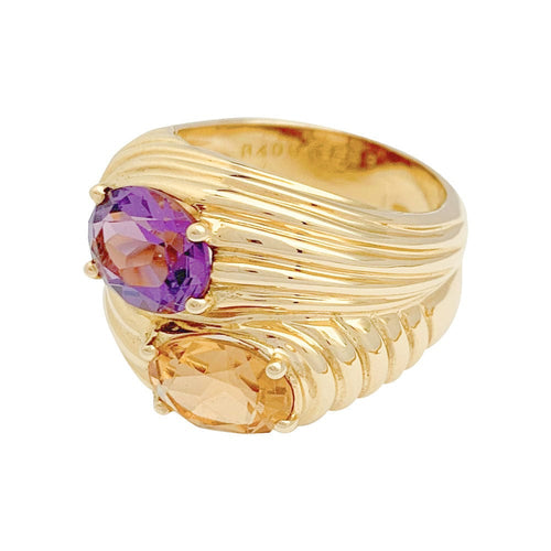 Bague 53 Bague Boucheron, "Toi et Moi", or jaune, améthyste, citrine. 58 Facettes 31432