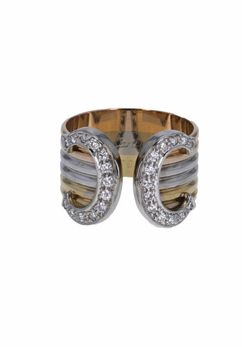 Bague 53 Bague CARTIER Double C Diamants 58 Facettes 63193-59427