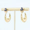 Boucles d'oreilles Boucles d'oreilles créoles or et saphirs 58 Facettes 21-679B