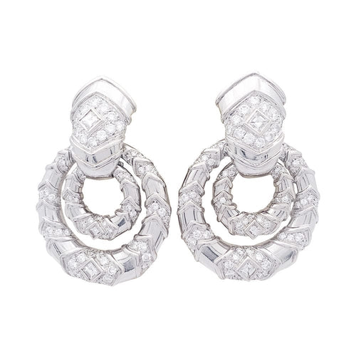 Boucles d'oreilles Boucles d'oreilles Repossi en or blanc, diamants. 58 Facettes 33545