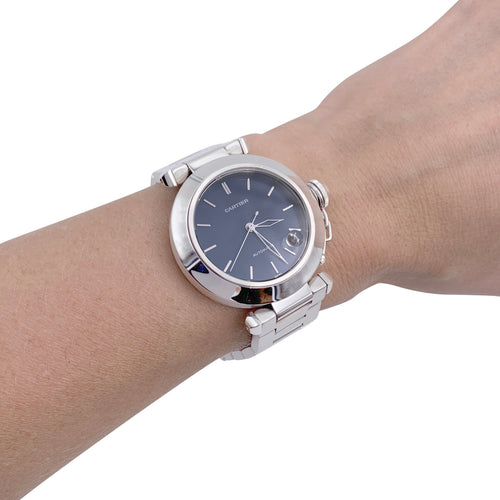 Montre Montre Cartier, "Pasha", en acier sur acier. 58 Facettes 32285
