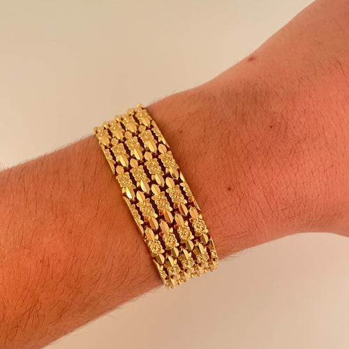 Bracelet Bracelet Manchette motif Fleur 58 Facettes 0
