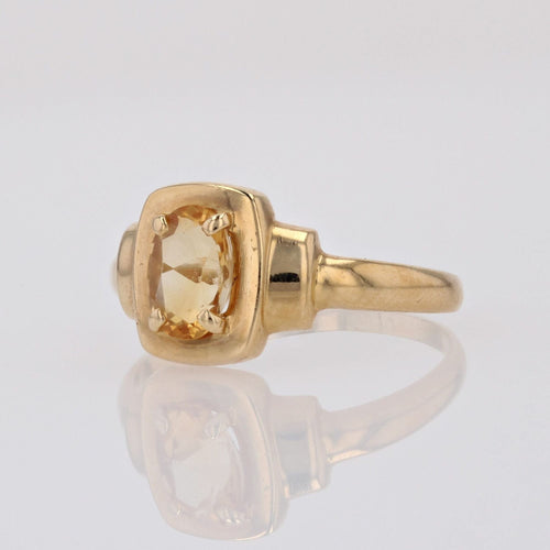 Bague 53 Bague citrine or jaune d'occasion 58 Facettes 19-010B