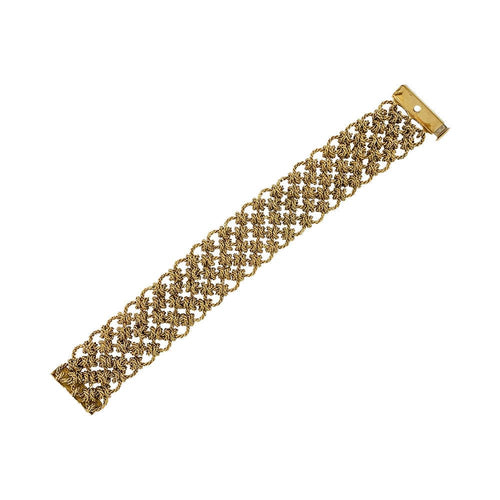 Bracelet Bracelet "Résille" en or jaune. 58 Facettes 31029