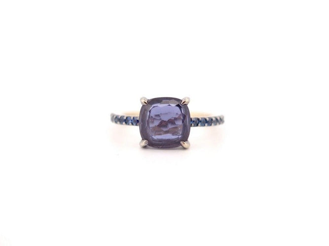 Bague 53 bague POMELLATO baby 53 diamants bleus et iolite or jaune 18k 58 Facettes 254342