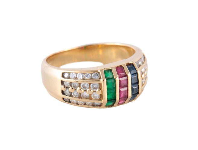 Bague BAGUE OR & PIERRES PRECIEUSES 58 Facettes BO/220085 NSS
