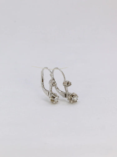 Boucles d'oreilles Boucles d'oreilles dormeuses Or blanc Diamants 58 Facettes J263