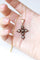 Pendentif Croix ancienne en or rose et diamants 58 Facettes