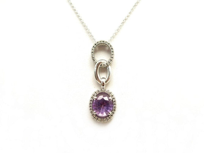 Collier collier MAUBOUSSIN vraiment toi 42 cm en or blanc amethyste et diamants 58 Facettes 256060