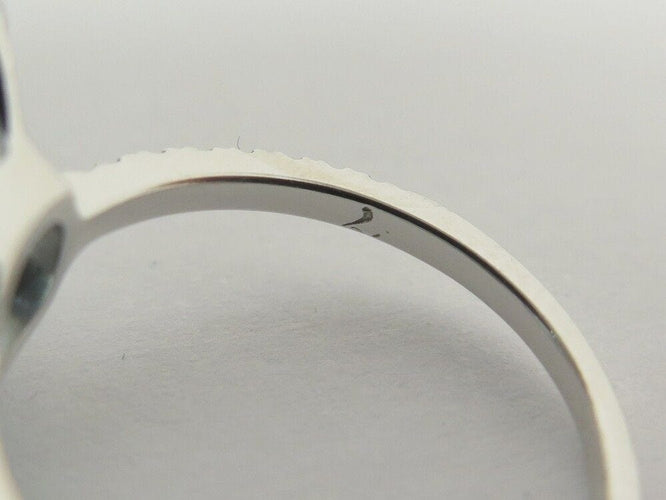 Bague 53 bague ISABELLE LANGLOIS solitaire coussin 53 topaze or blanc diamant 58 Facettes 254238