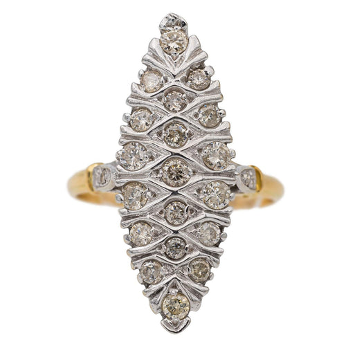Bague 61 Bague Marquise Or blanc Diamant 58 Facettes 2687608CN