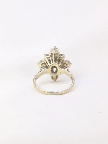 Bague Bague vintage marquise or blanc diamants 58 Facettes J5