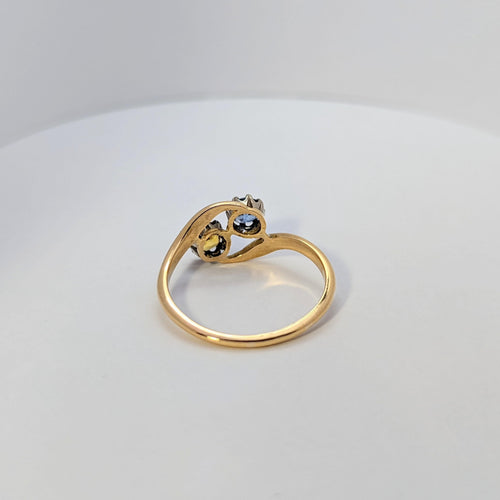 Bague Bague Toi & Moi or jaune saphirs 58 Facettes 17180