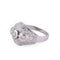 Bague Bague dôme en platine, diamants 58 Facettes 1