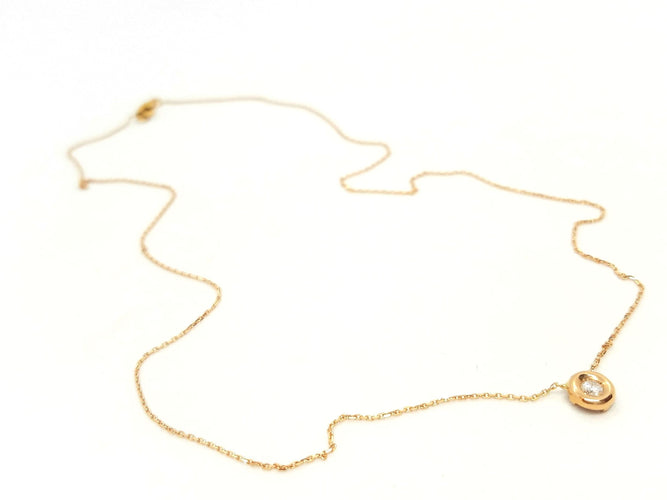 Collier Collier Or rose Diamant 58 Facettes 579111RV