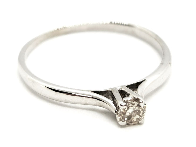 Bague 53 Bague Solitaire Or blanc Diamant 58 Facettes 1430574CN