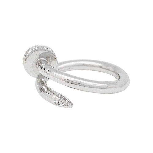 Bague 49 Bague Cartier "Juste un Clou" en or blanc et diamants. 58 Facettes 30877