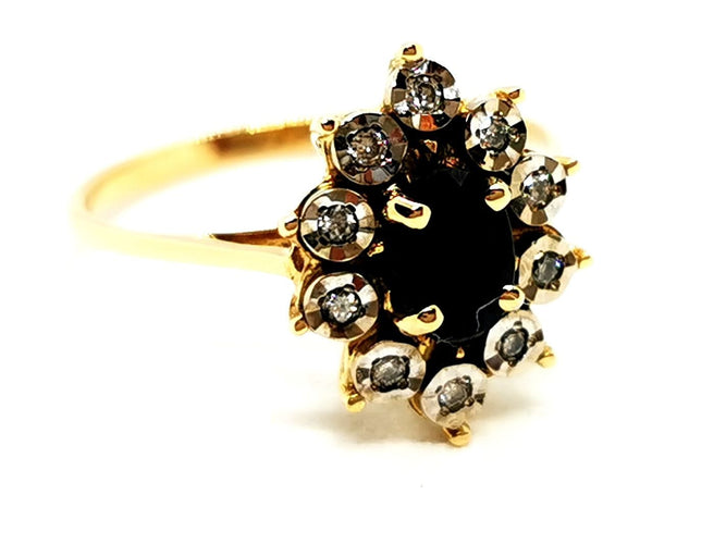 Bague 54 Bague Marguerite Or jaune Saphir 58 Facettes 1752437CN