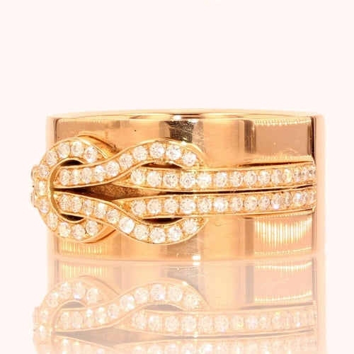 Bague 54 Bague Fred Chance Infinie Or rose Diamants Moyen modèle 58 Facettes 21-862