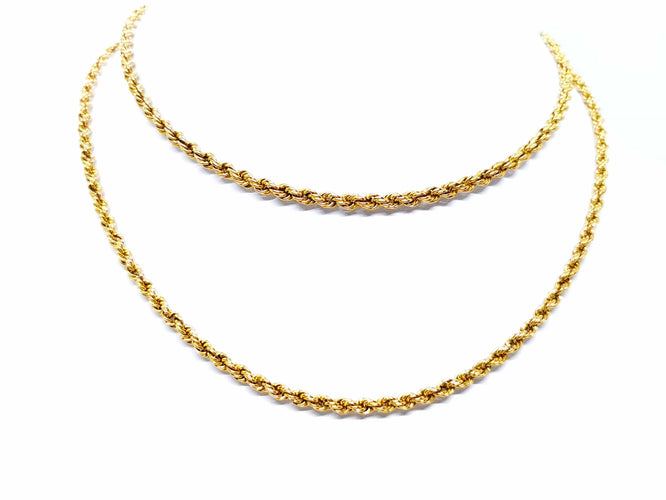 Collier Collier Maille torsadée Or jaune 58 Facettes 876341CD