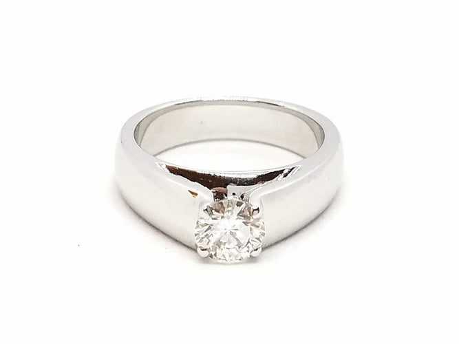 Bague 54 Bague Solitaire Or blanc Diamant 58 Facettes 578738RV