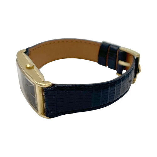 Montre Montre Jaeger Lecoultre, or jaune, cuir. 58 Facettes 32018