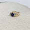 Bague Bague en or jaune diamants et saphir 58 Facettes 18764
