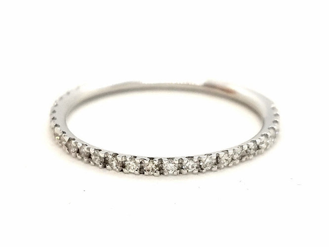 Bague 54 Bague Alliance Or blanc Diamant 58 Facettes 578786RV