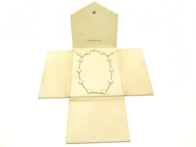 Collier collier van cleef arpels alhambra 10 motifs or 18k nacre 58 Facettes 251868