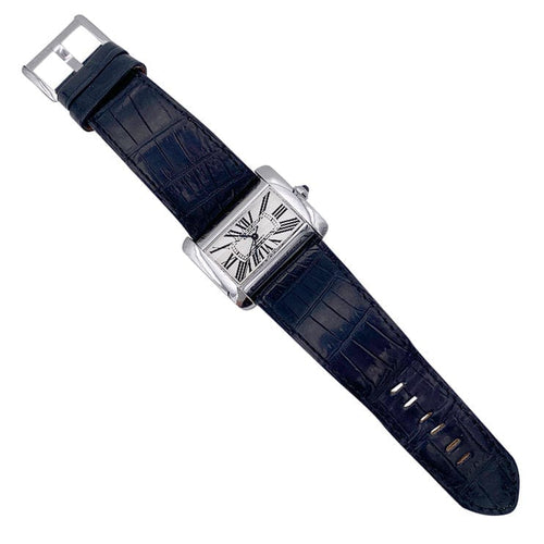 Montre Montre Cartier, "Divan", acier. 58 Facettes 32140