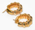 Boucles d'oreilles Créoles en or jaune godronnée Chimento 58 Facettes