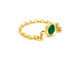 Bague 55 Bague Chaînette Or jaune Agate 58 Facettes 843306CD