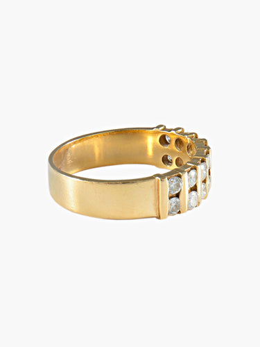 Bague 64 Bague Double rang Diamants 58 Facettes