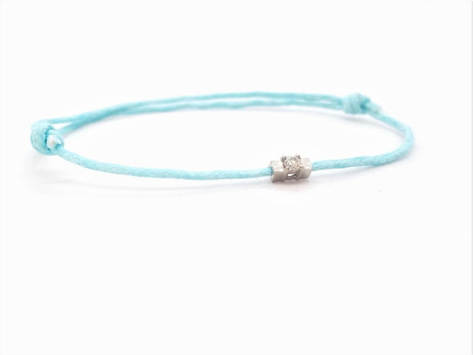 Bracelet Bracelet Cordon Or blanc Diamant 58 Facettes 578892RV