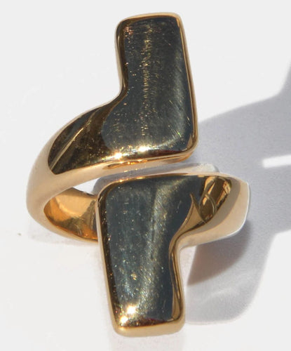 Bague Bague Chaumet or jaune motifs géométriques 58 Facettes