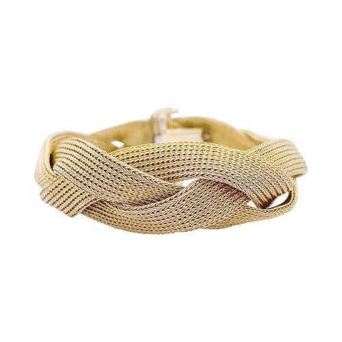 Bracelet Bracelet tresse or jaune. 58 Facettes 32608