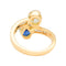 Bague 51 Bague "Toi & Moi" vintage, saphir et diamants. 58 Facettes 31416