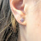 Boucles d'oreilles Boucles d'oreilles Or blanc Diamants Saphirs roses 58 Facettes 27968