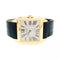 Montre Montre Cartier modèle "Santos Dumont" en or rose sur cuir. 58 Facettes 31929
